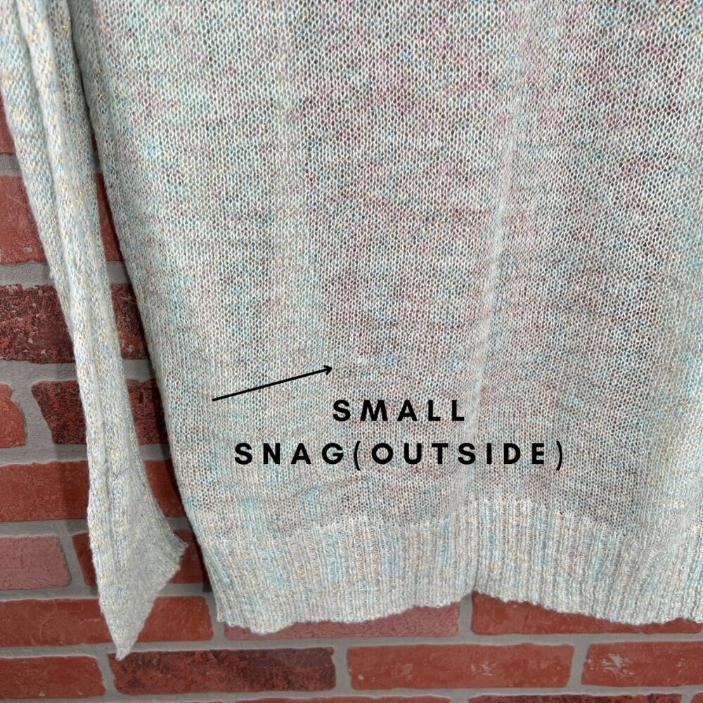 π Light Green Sheer Knit Cardigan - Size Small - Picture 12 of 13